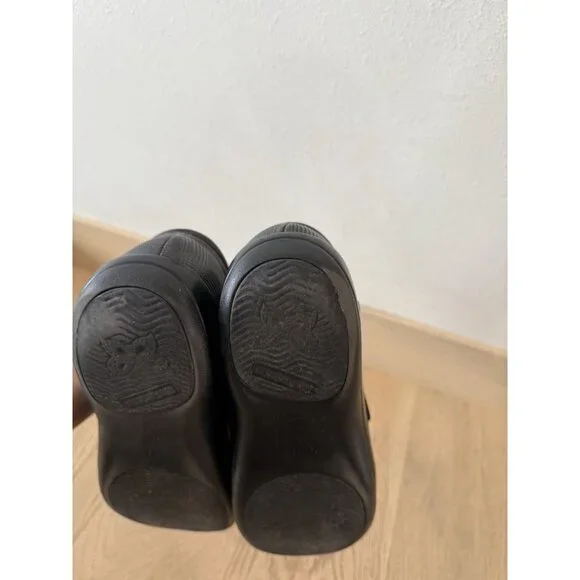 Alegria Comfort Shoes Black Gray Leather Women’s 40 9 Flats Jol Plaid Check - Picture 6 of 7